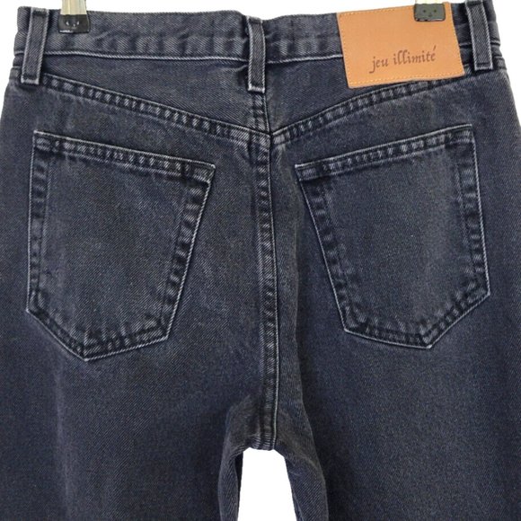 Jeu Illimite Classic High Waist Slim Button Up Jean, Vintage Black Grey - Picture 5 of 12